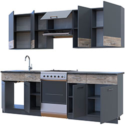 Фото Кухня Лея 2.6 м Графіт + Клондайк