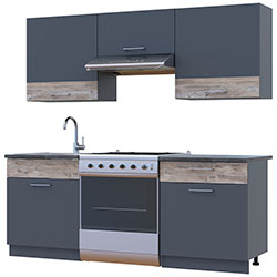 Фото Кухня Лея 1.8 м Графіт + Клондайк