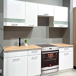 Фото Кухня Лея Вставки скло 220 Дуб Сонома