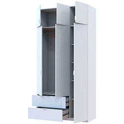 Фото Шафа для одягу Лукас 3 ДСП 120 Білий