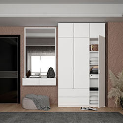 Фото Шафа для одягу Лукас 3 ДСП 120 Білий