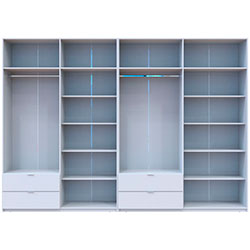 Фото Шафа для одягу Лукас 4+4 ДСП 340 Білий