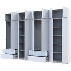 Фото Шафа для одягу Лукас 4+4 ДСП 340 Білий