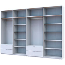 Фото Шафа для одягу Лукас 4+4 ДСП 340 Білий