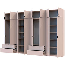 Фото Шафа для одягу Лукас 4+4 ДСП 360 Кашемір