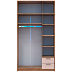 Фото Шафа для одягу Ронді з антресоллю 3 ДСП Дуб Артизан + Кашемір