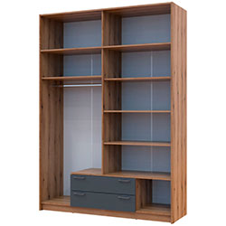 Фото Шафа для одягу Ронді з антресоллю 4 ДСП Дуб Артизан + Графіт