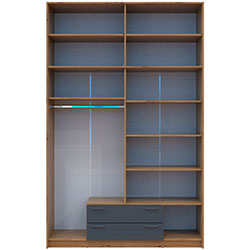 Фото Шафа для одягу Ронді з високою антресолею 4 ДСП Дуб Артизан + Графіт