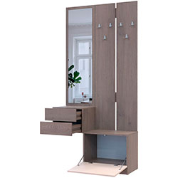 Фото Передпокій Сола 2+3 ДСП дзеркало Канноло + Кашемір