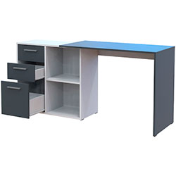 Фото Офісний стіл T8 Білий + Графіт