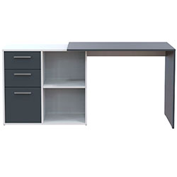 Фото Офісний стіл T8 Білий + Графіт