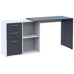 Фото Офісний стіл T8 Білий + Графіт