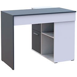 Фото Офісний стіл T8 Білий + Графіт