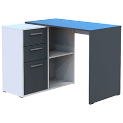 Фото Офісний стіл T8 Білий + Графіт