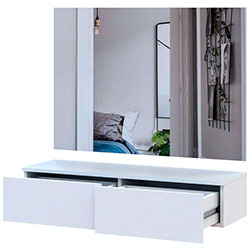 Фото Туалетний столик 2Ш з дзеркалом Левія Білий