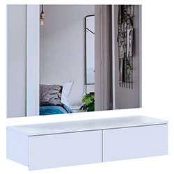 Фото Туалетний столик 2Ш з дзеркалом Левія Білий