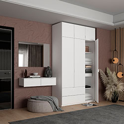 Фото Туалетний столик 2Ш з дзеркалом Левія Білий