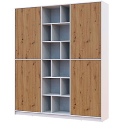 Шафа розпашна Морган Білий + Дуб Артизан