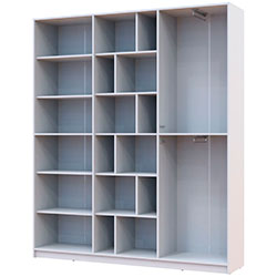 Фото Шафа розпашна Морган Білий + Дуб Артизан