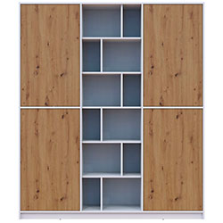 Фото Шафа розпашна Морган Білий + Дуб Артизан