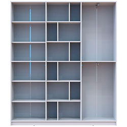 Фото Шафа розпашна Морган Білий + Дуб Артизан