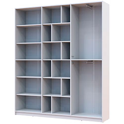 Фото Шафа розпашна Морган Білий + Кашемір