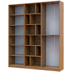 Фото Шафа розпашна Морган Дуб Артизан + Білий