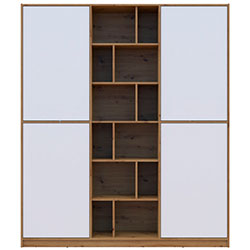 Фото Шафа розпашна Морган Дуб Артизан + Білий