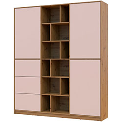 Шафа розпашна з шухлядами Морган Дуб Артизан + Кашемір