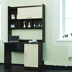 Фото Стіл Школяр-5 Венге Темний + Дуб Молочний