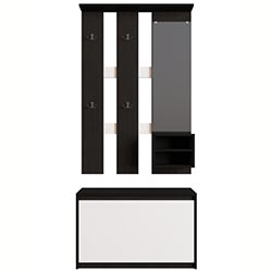 Фото Передпокій Мікс Венге Темний + Білий