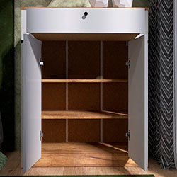 Фото Тумба 800 Нордик Дуб Крафт Золотий + Білий