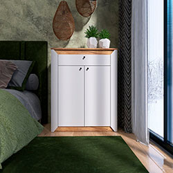 Фото Тумба 800 Нордик Дуб Крафт Золотий + Білий