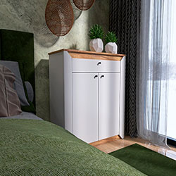 Фото Тумба 800 Нордик Дуб Крафт Золотий + Білий