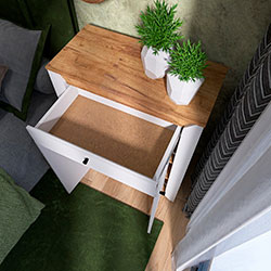 Фото Тумба 800 Нордик Дуб Крафт Золотий + Білий