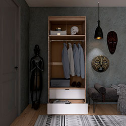 Фото Шафа 800 Сіті / City Дуб Сонома + Білий