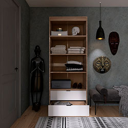 Фото Шафа 800 Сіті / City Дуб Сонома + Білий