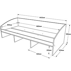 Фото Ліжко Комфорт-3 80х190 Німфеа Альба