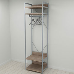 Фото Шафа Гардероб Уні секція 2 Конект 220x60x50 32 мм