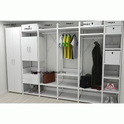 Фото Шафа Гардероб Уні секція 5 Конект 220x60x50 32 мм