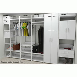 Фото Шафа Гардероб Уні секція 5 Конект 220x60x50 32 мм