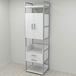 Фото Шафа Гардероб Уні секція 5 Конект 220x60x50 32 мм