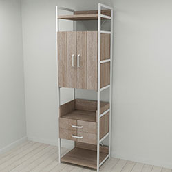 Фото Шафа Гардероб Уні секція 5 Конект 220x60x50 32 мм