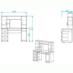 Фото Комп’ютерний стіл Анжело