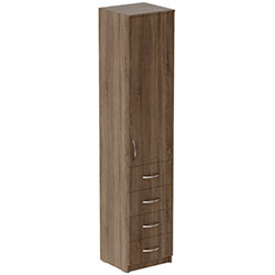 Пенал Анжело на 3 полиці з дверима та 4 ящиками 1900x400x380