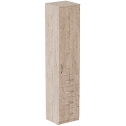 Фото Пенал Анжело на 3 полиці з дверима та 4 ящиками 1900x400x380