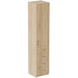 Фото Пенал Анжело на 3 полиці з дверима та 4 ящиками 1900x400x380