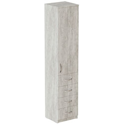 Фото Пенал Анжело на 3 полиці з дверима та 4 ящиками 1900x400x380