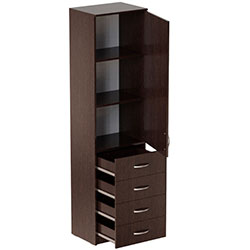 Фото Пенал Анжело на 3 полиці з дверима та 4 ящиками 1900x500x380