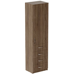 Фото Пенал Анжело на 3 полиці з дверима та 4 ящиками 1900x500x380